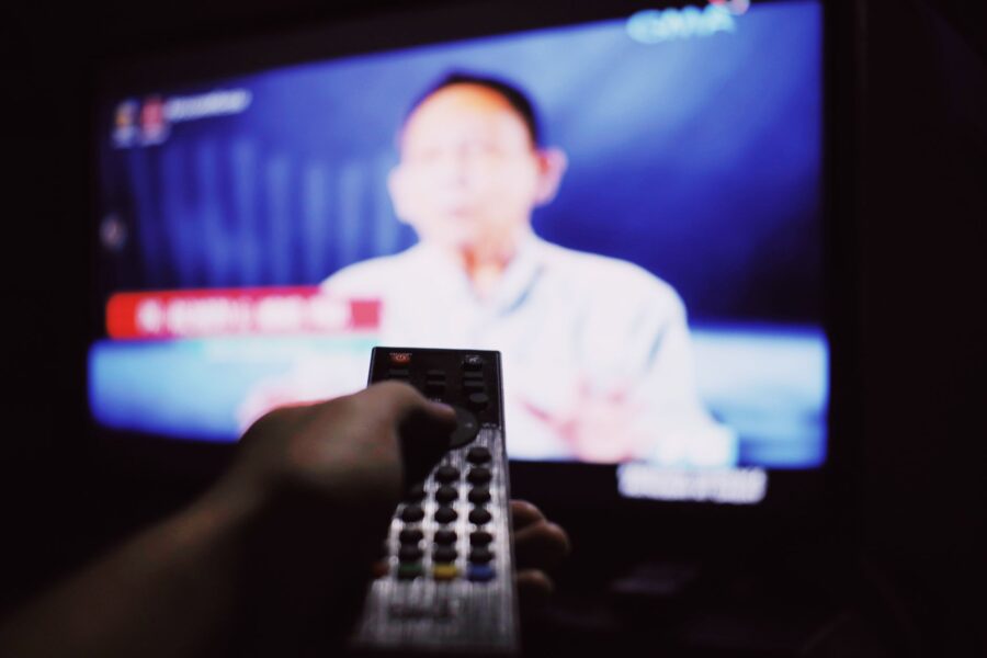Person watching dark