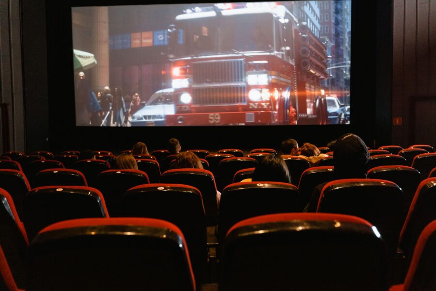 Cinema screen car