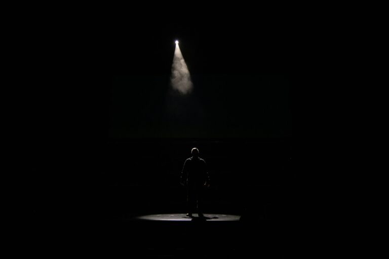 Stand comedian stage
