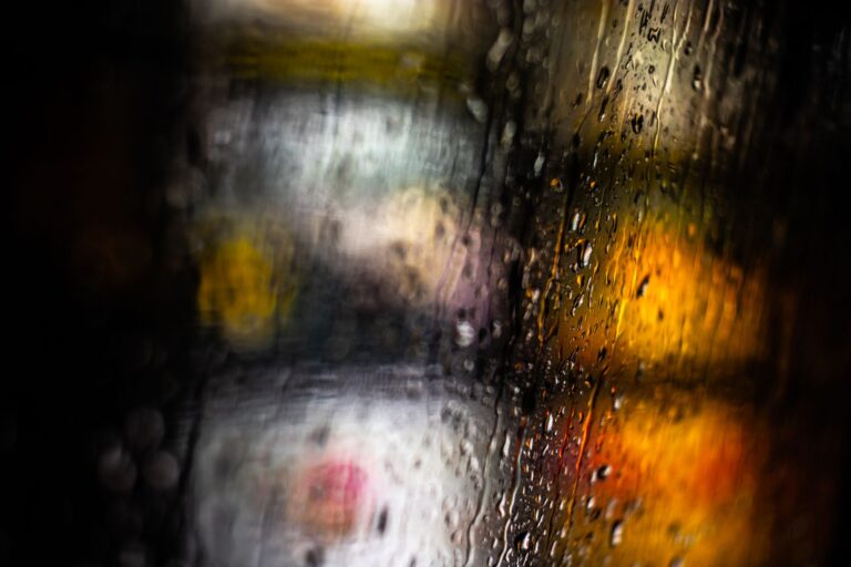 Rain window city