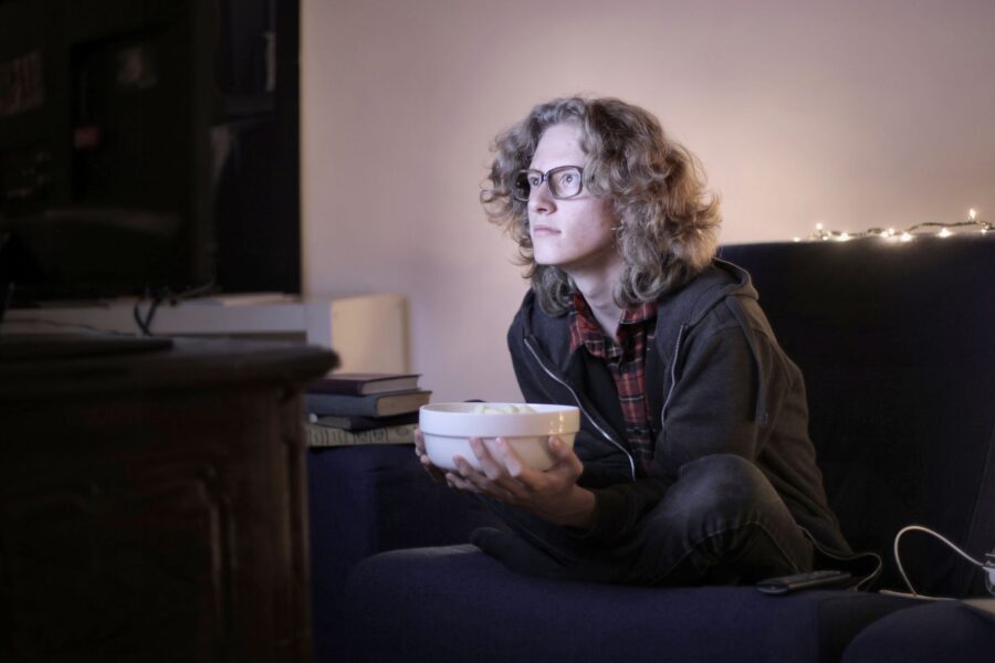 Person watching sad