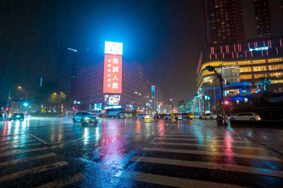 Futuristic city night