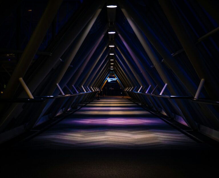 Dark spaceship corridor
