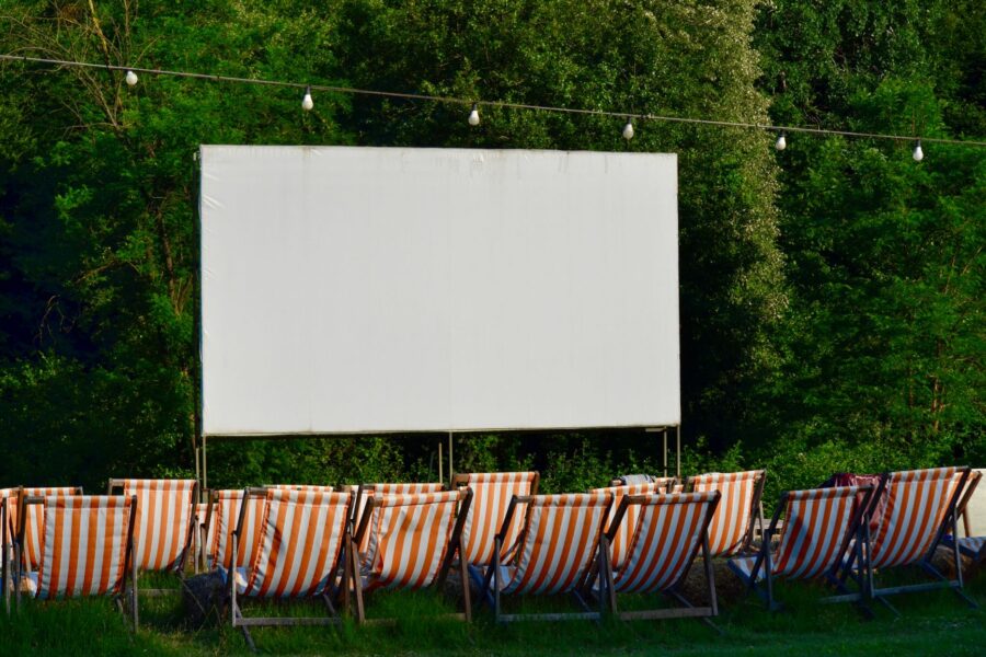 Vintage cinema screen