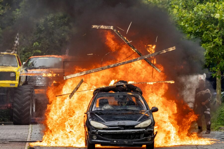 Action film set
