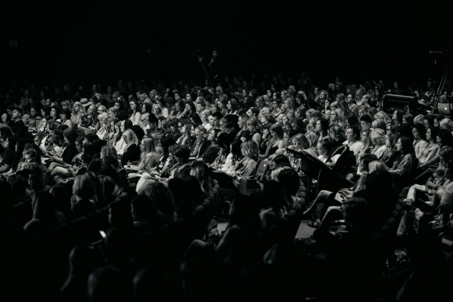 Dark cinema screen