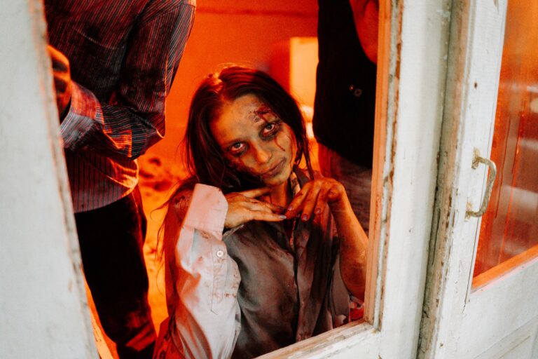 Horror film set