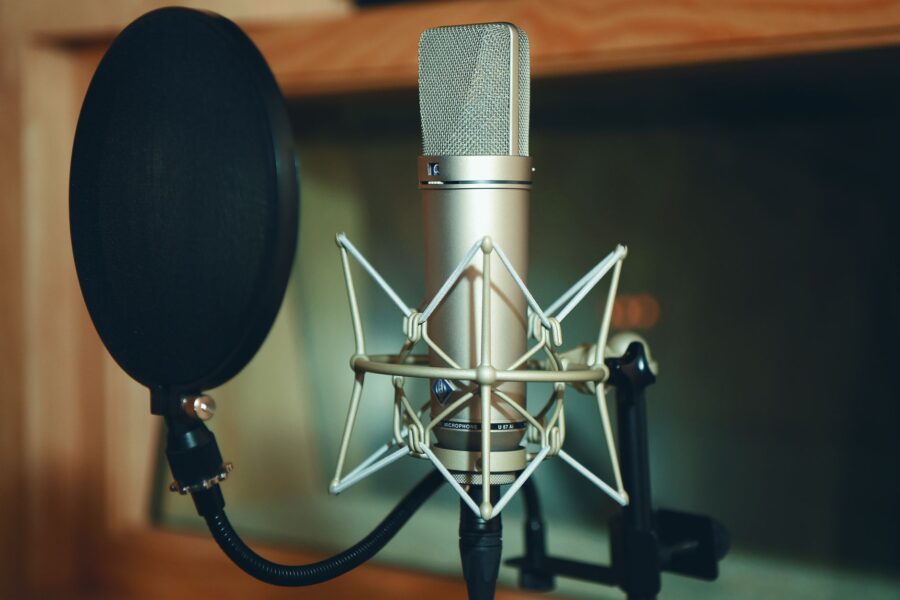 Voice actor recording