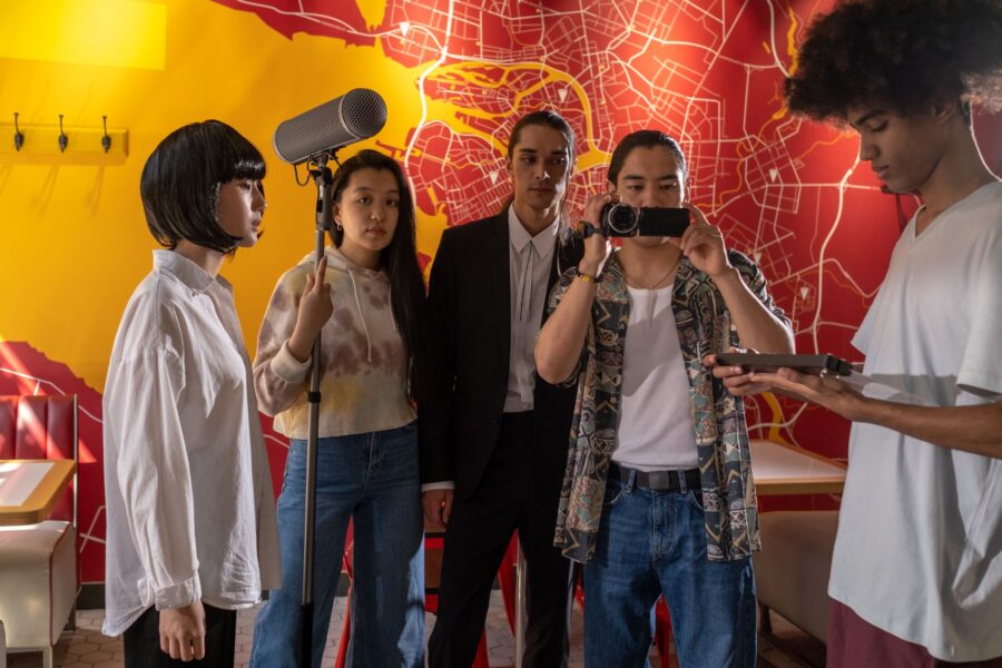 Film set actor