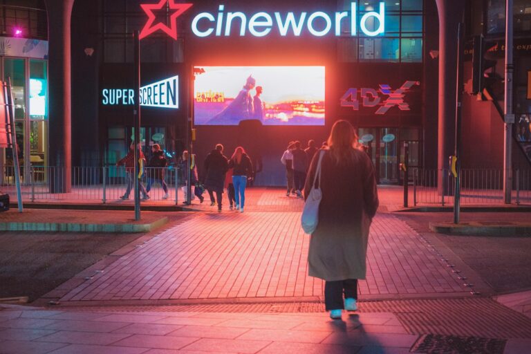 Cinema marquee night