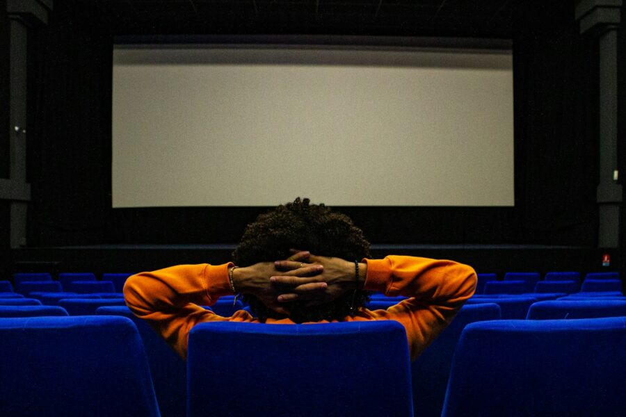 Crowded cinema audience