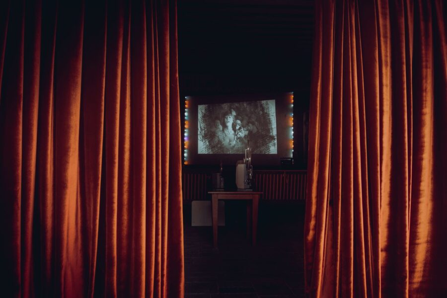 Vintage cinema screen