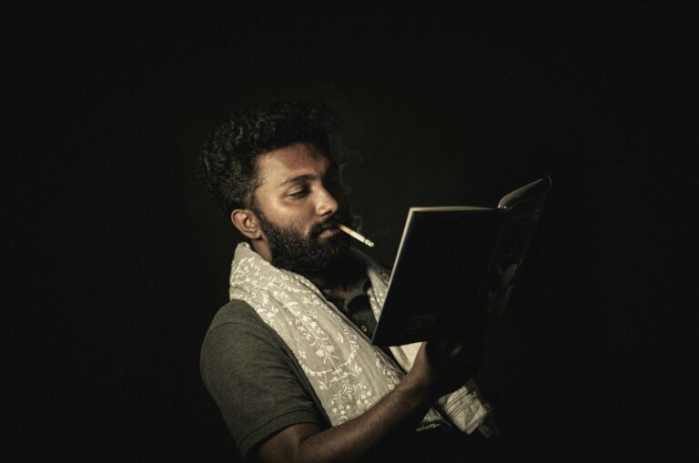 Actor rehearsing stage