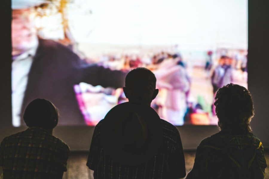 Cinema screen audience