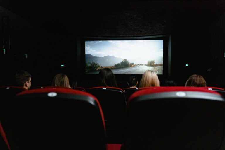 Actress watching cinema