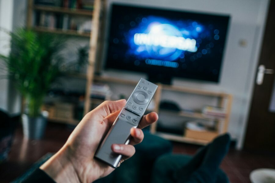 Person choosing film