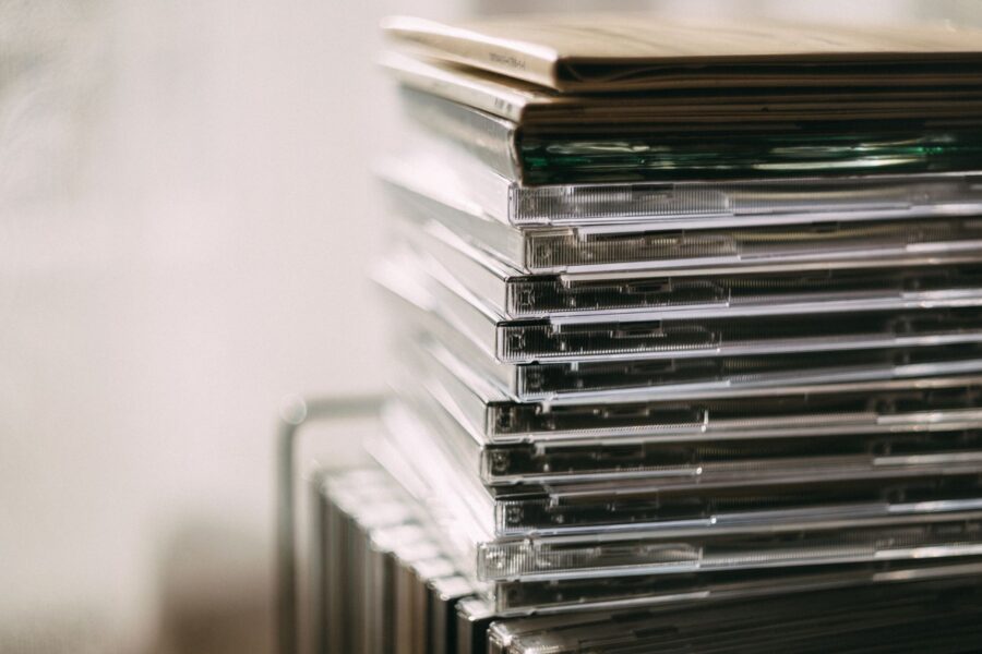 Stack colorful dvd