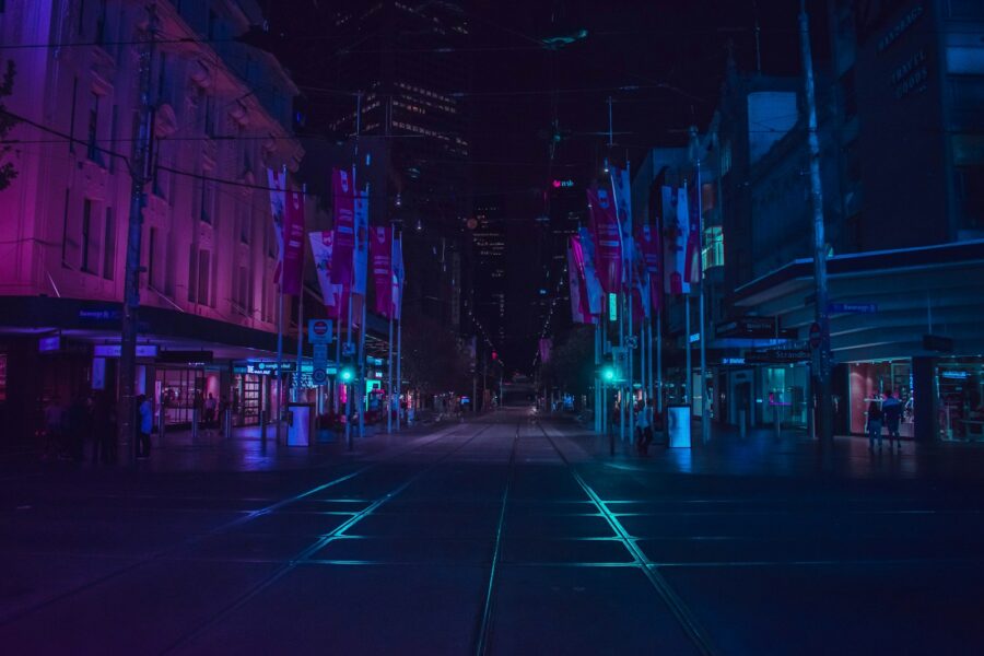 Night city street