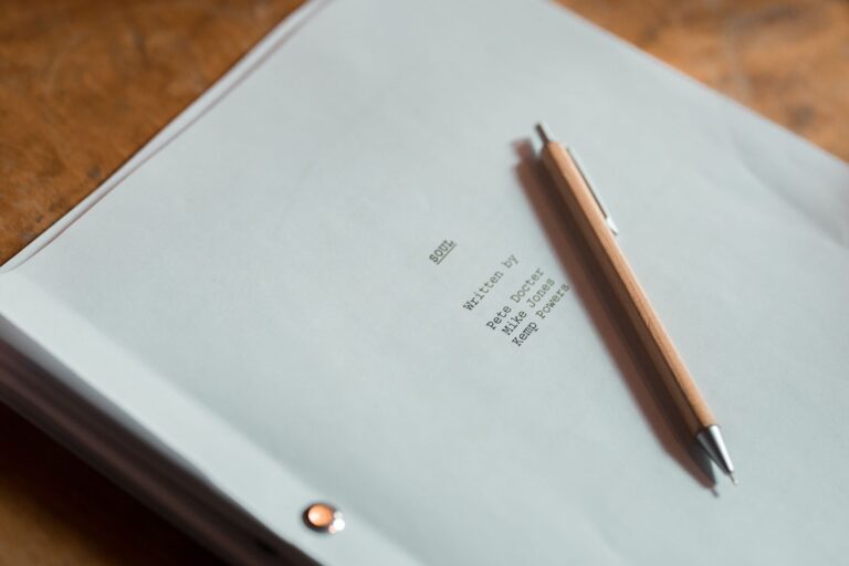 Movie script close