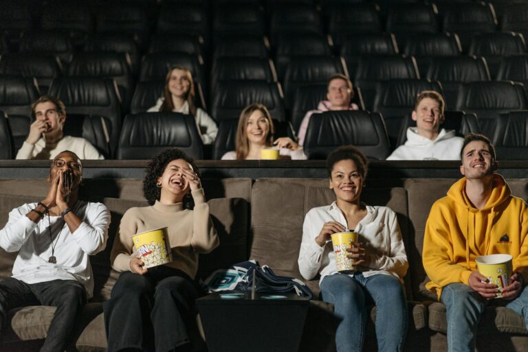 Cinema audience friends