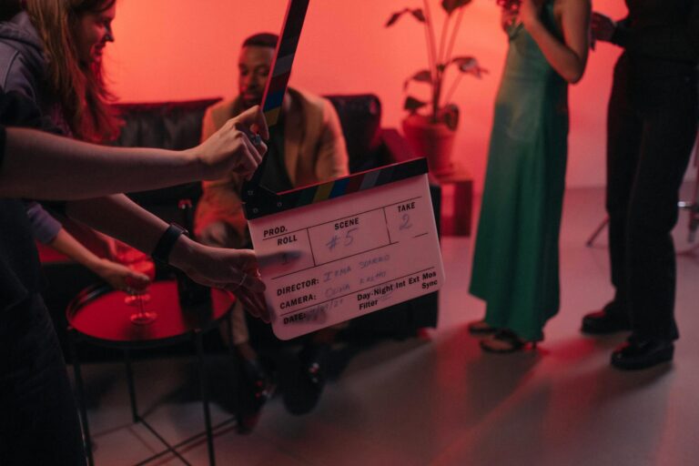 Movie set clapperboard