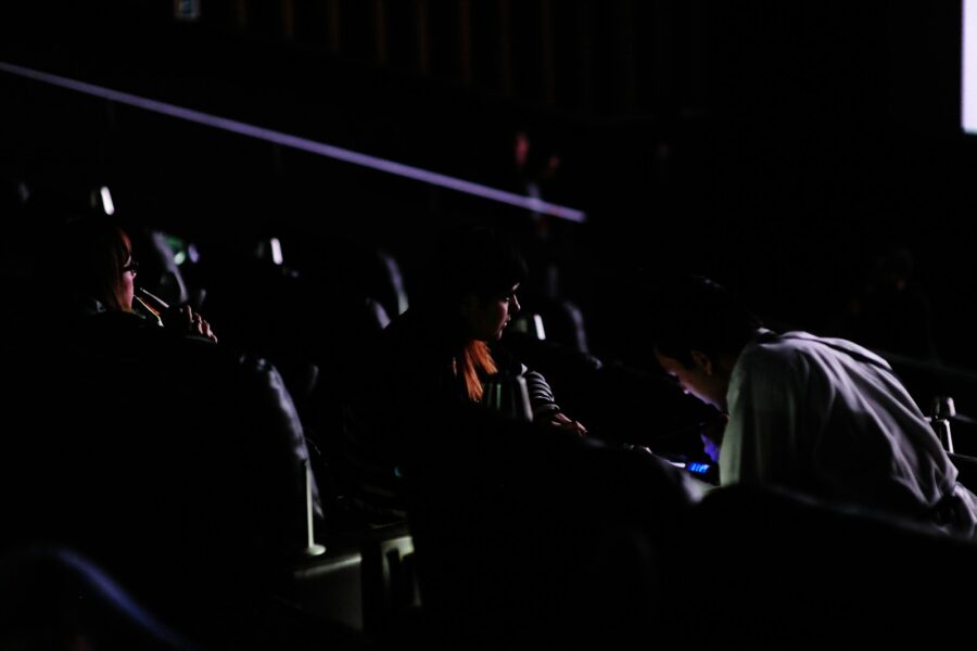 Cinema screen audience