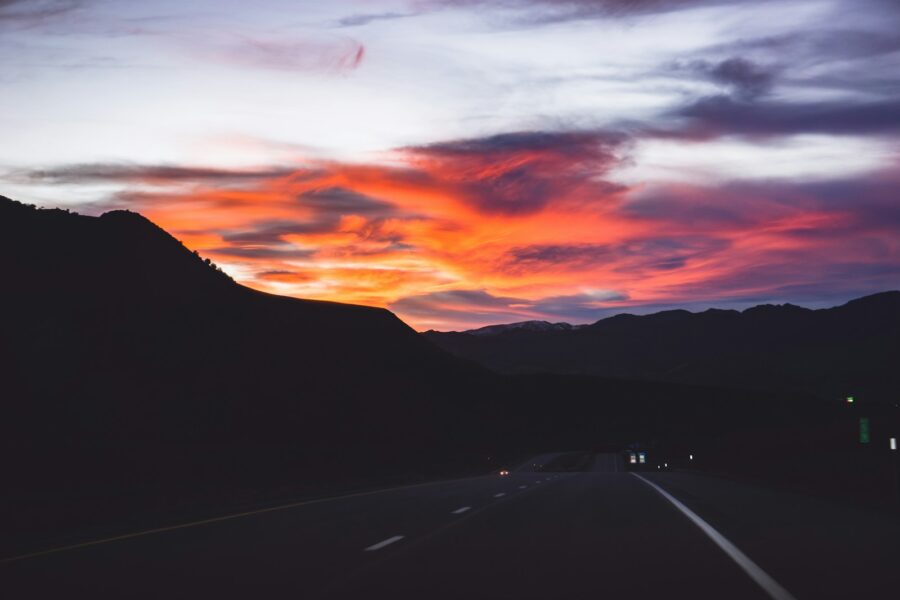 Car driving empty