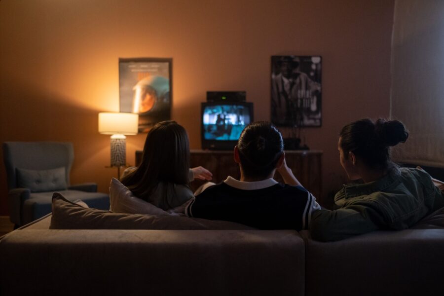 Friends watching mystery