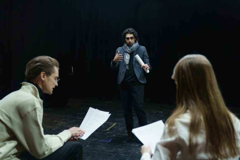 Actor practicing villain