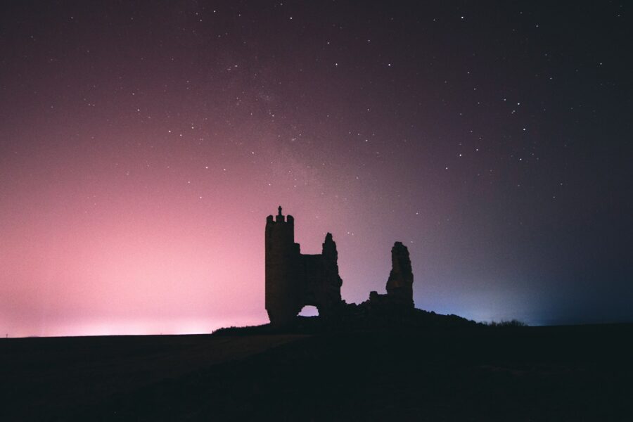 Fantasy castle dragon