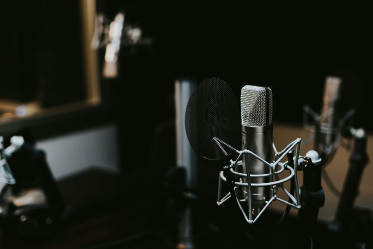 Voice actor recording