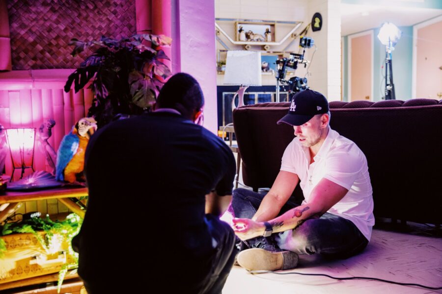 Two actors sitting