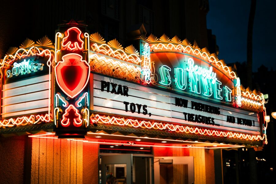 Cinema marquee movie