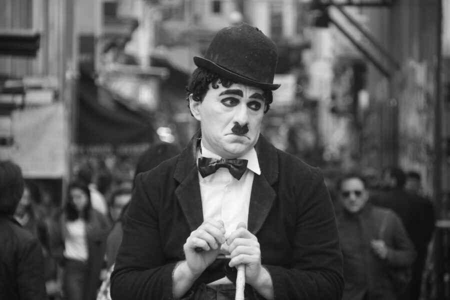 Silent film comedian