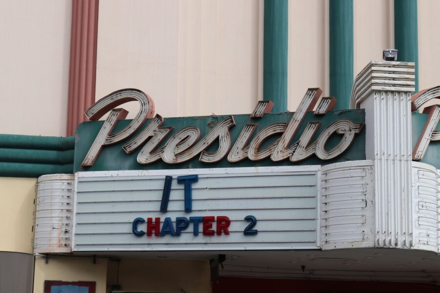 Vintage cinema marquee