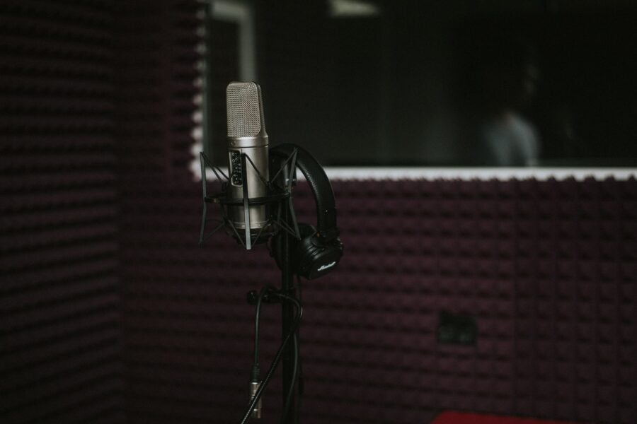 Voice actor recording