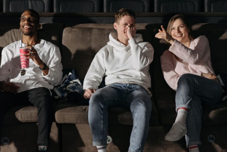 Cinema audience friends