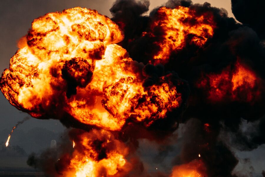 Movie set explosion