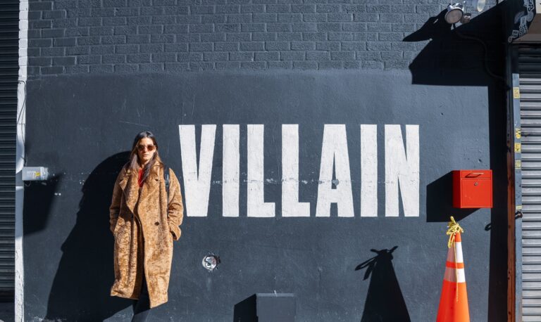 Actor practicing villain