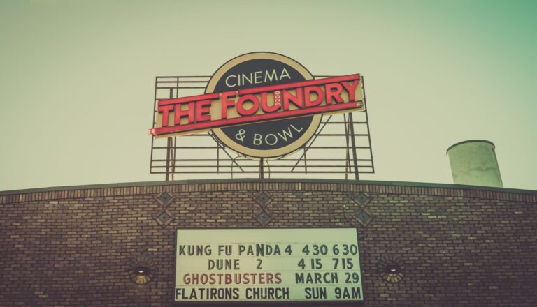Old cinema marquee